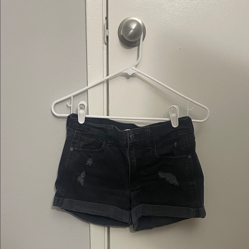 Old Navy Black Distressed Jean Shorts